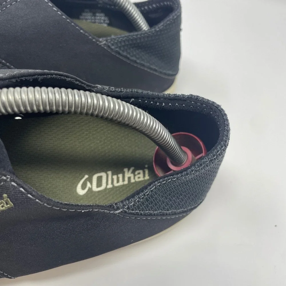OluKai Nohea Moku Mens Boat Shoes Dark Navy Mesh Sneakers 10283-4040 Size 10